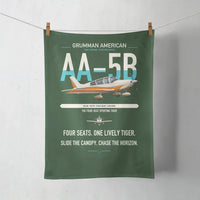 Thumbnail for Grumman American AA-5B Tiger design on dark green towel