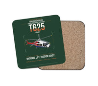 Thumbnail for Turkish Aerospace T625 Gökbey design on dark green 1 piece coaster