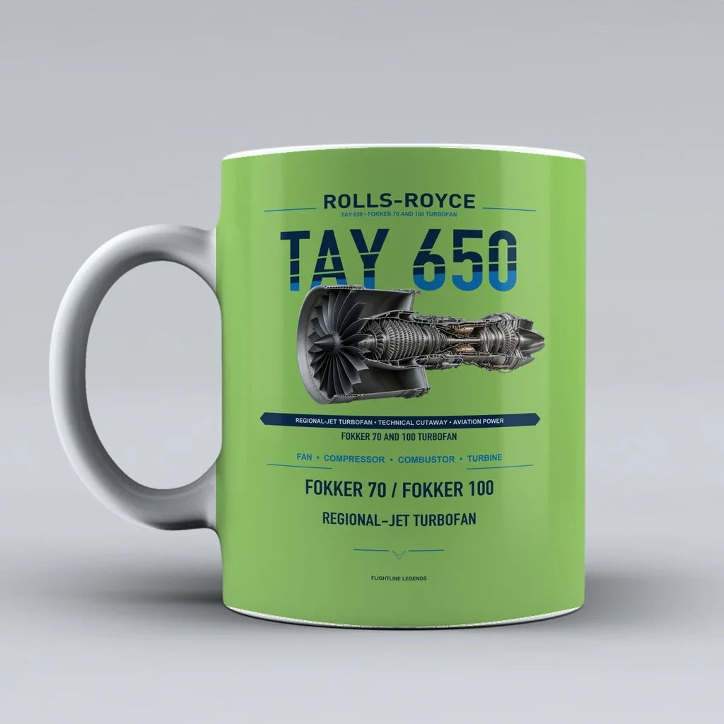 650 Mug design on light green tay