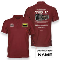 Thumbnail for CFM56-5C design on red polo with custom name badge
