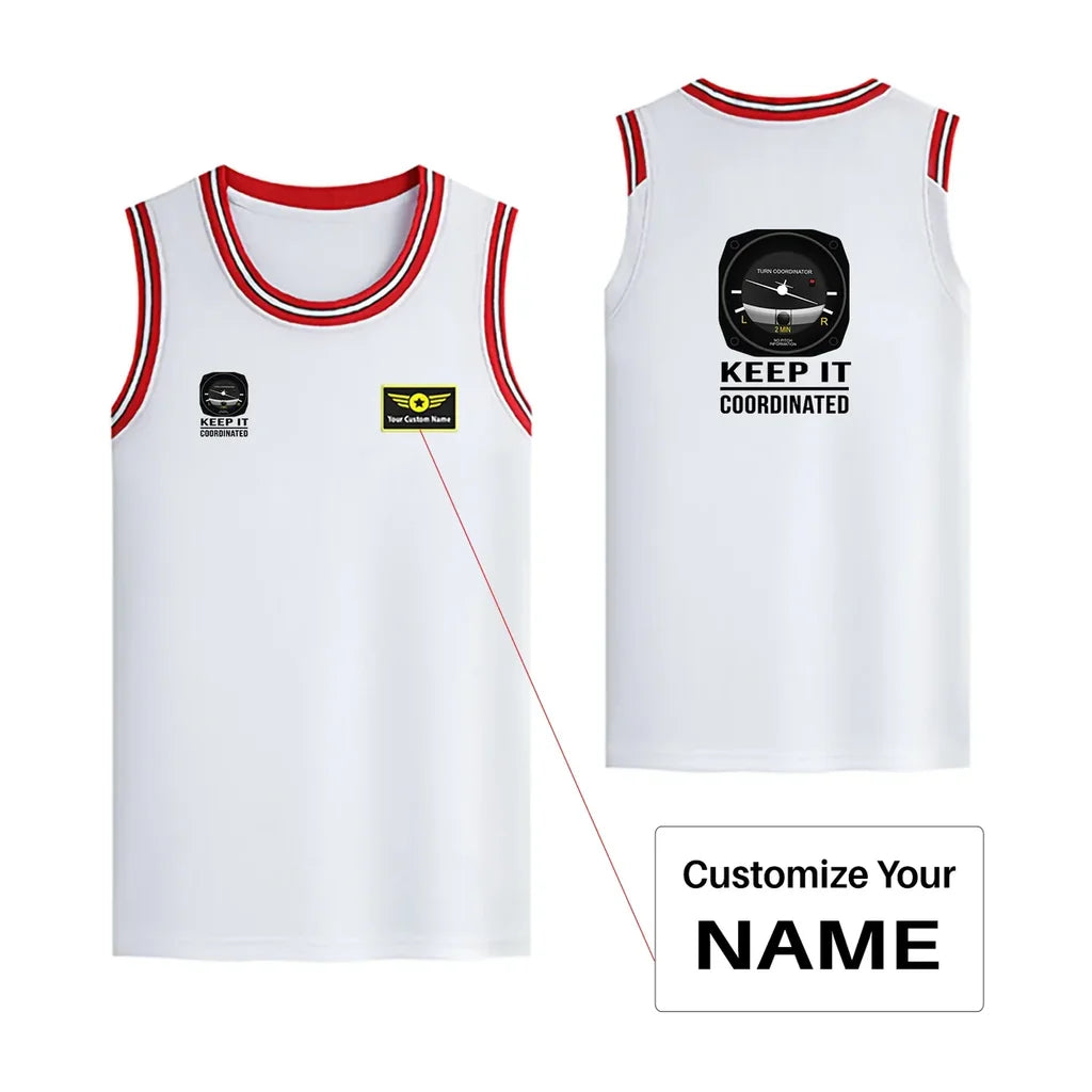 Keep It Coordinated Designed Basketball Style Sports Tank Tops - view 13