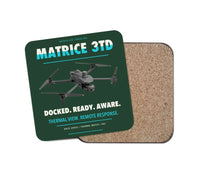 Thumbnail for DJI Matrice 3TD design on dark green 1 piece coaster