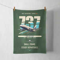 Thumbnail for Boeing 737-500 Classic design on dark green towel