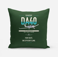 Thumbnail for Diamond DA40 design on dark green pillow