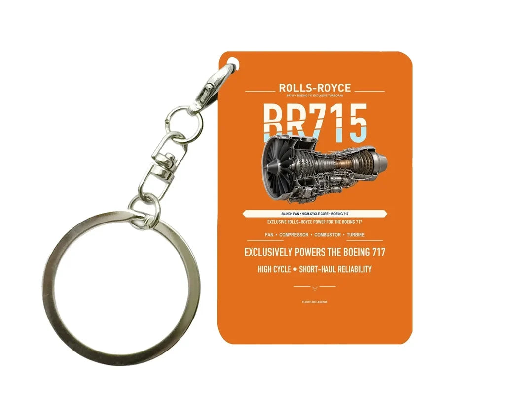 BR715 Key Chain design on orange key chain
