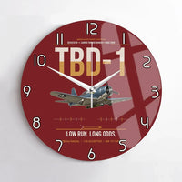 Thumbnail for TBD-1 Devastator design on dark red no frame wall clock