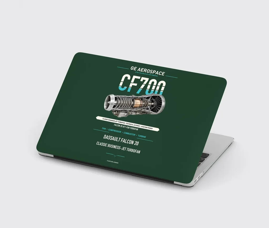 CF700 design on dark green MacBook case