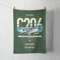 Thumbnail for Cessna 206 Stationair design on dark green towel