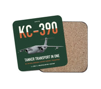Thumbnail for Embraer KC-390 Millennium design on dark green 1 piece coaster