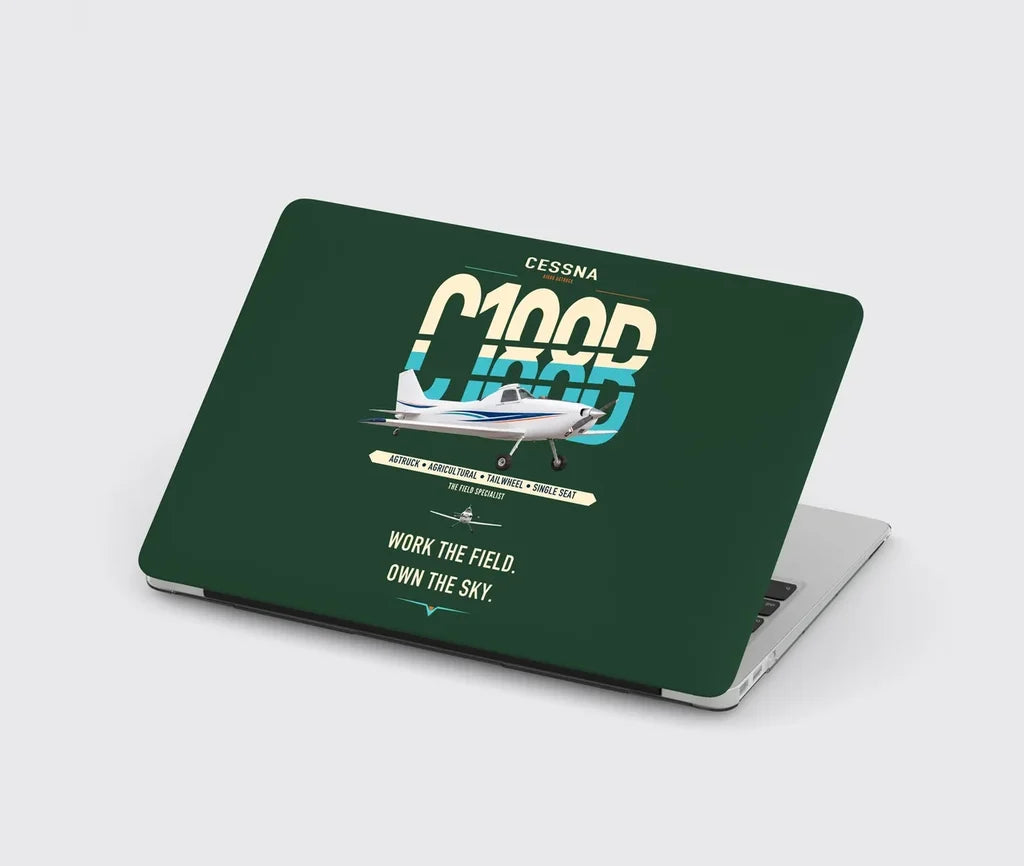 Cessna A188B AgTruck design on dark green MacBook case