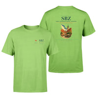 Thumbnail for Sibiu International Airport (SBZ) design printed on light green double-side t-shirt