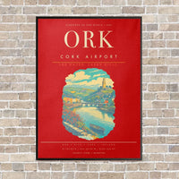 Thumbnail for Cork Airport ORK - Canvas Framed - Red