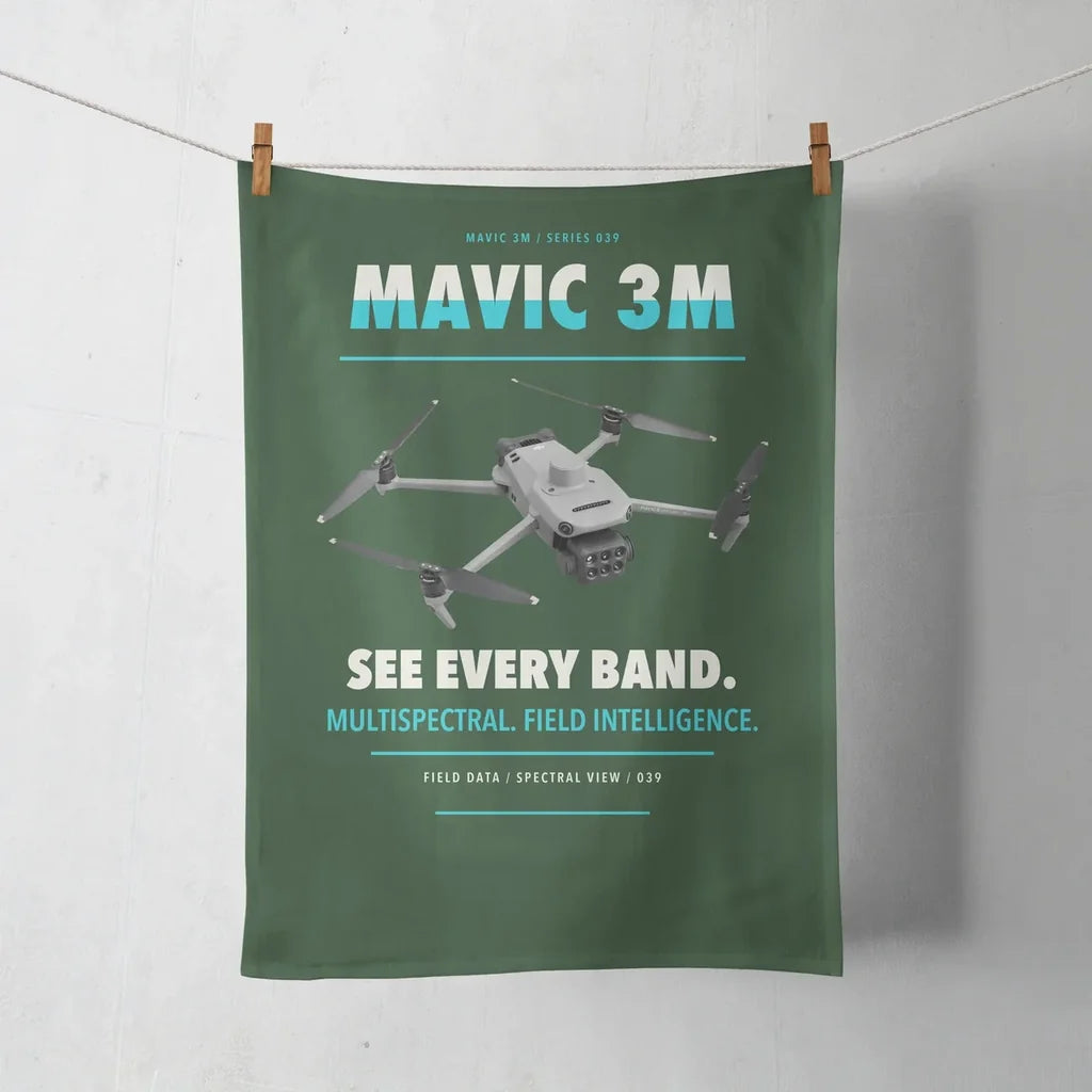 DJI Mavic 3 Multispectral design on dark green towel