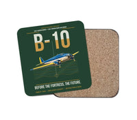 Thumbnail for Martin B-10 design on dark green 1 piece coaster