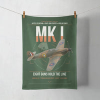 Thumbnail for Hawker Hurricane Mk I design on dark green towel