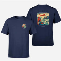 Thumbnail for VINTAGE G4491 - The River Ice Breakup Watch - Double-Side T-Shirt design on navyblue double side t shirt