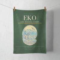 Thumbnail for Elko Regional Airport (EKO) design on dark green towel