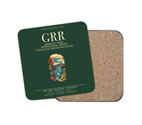 Thumbnail for Gerald R. Ford International Airport Grand Rapids (GRR) design on dark green 1 piece coaster