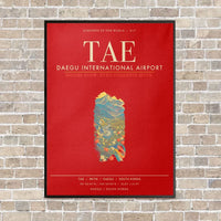 Thumbnail for Daegu International Airport TAE - Canvas Framed - Red
