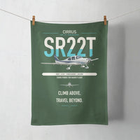 Thumbnail for Cirrus SR22T design on dark green towel
