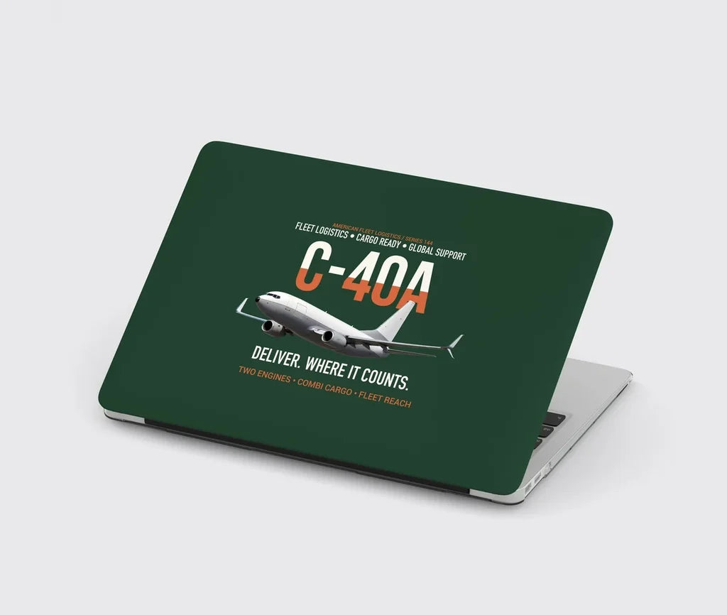 C-40A Clipper Fleet Logistics Ready design on dark green MacBook case