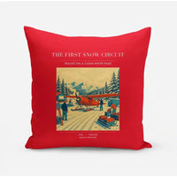Thumbnail for VINTAGE G4480 - The First Snow Circuit - Designed Pillows design on red