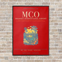 Thumbnail for Orlando International Airport MCO - Canvas Framed - Red