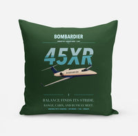 Thumbnail for Bombardier Learjet 45XR design on dark green pillow