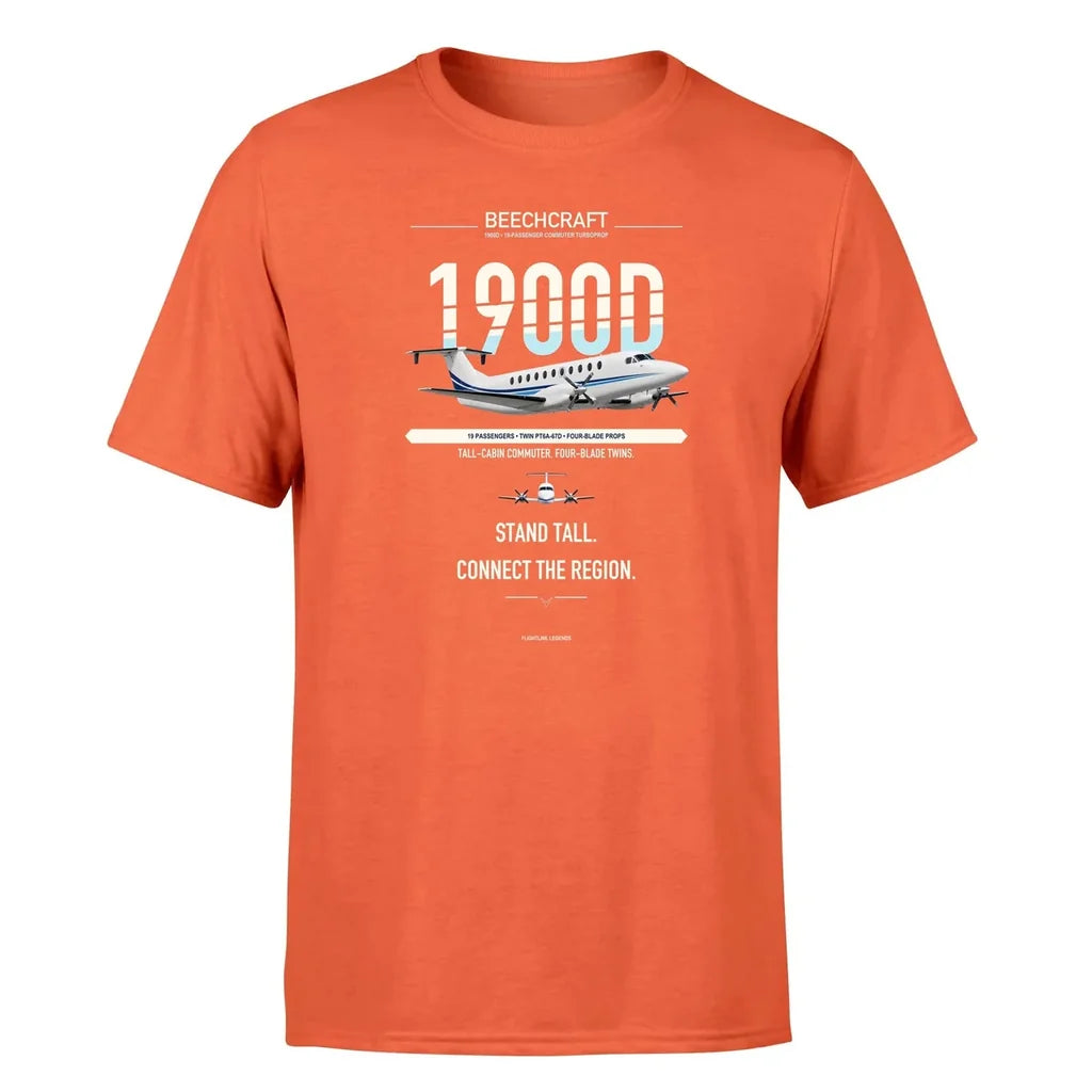 Beechcraft 1900D design on orange single side