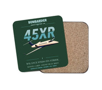 Thumbnail for Bombardier Learjet 45XR design on dark green 1 piece coaster