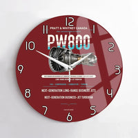 Thumbnail for PW800 design on dark red no frame wall clock