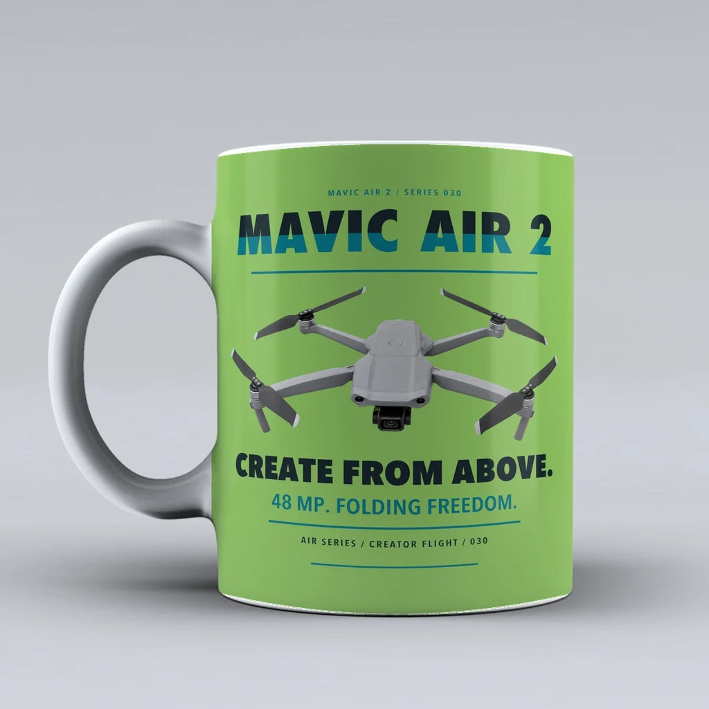 Mavic Air 2 Mug design on light green dji