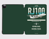 Thumbnail for Avro RJ100 design on dark green ipad tablet case
