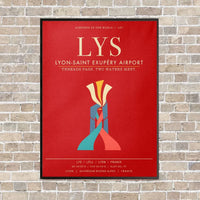 Thumbnail for Lyon-Saint Exupery Airport LYS - Canvas Framed - Red