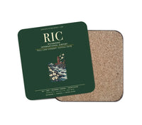 Thumbnail for Richmond International Airport (RIC) design on dark green 1 piece coaster