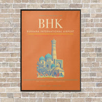 Thumbnail for Bukhara International Airport BHK - Canvas Framed - Orange