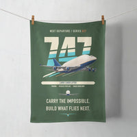 Thumbnail for Boeing 747-400 Dreamlifter design on dark green towel
