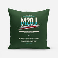 Thumbnail for Mooney M20J 201 design on dark green pillow