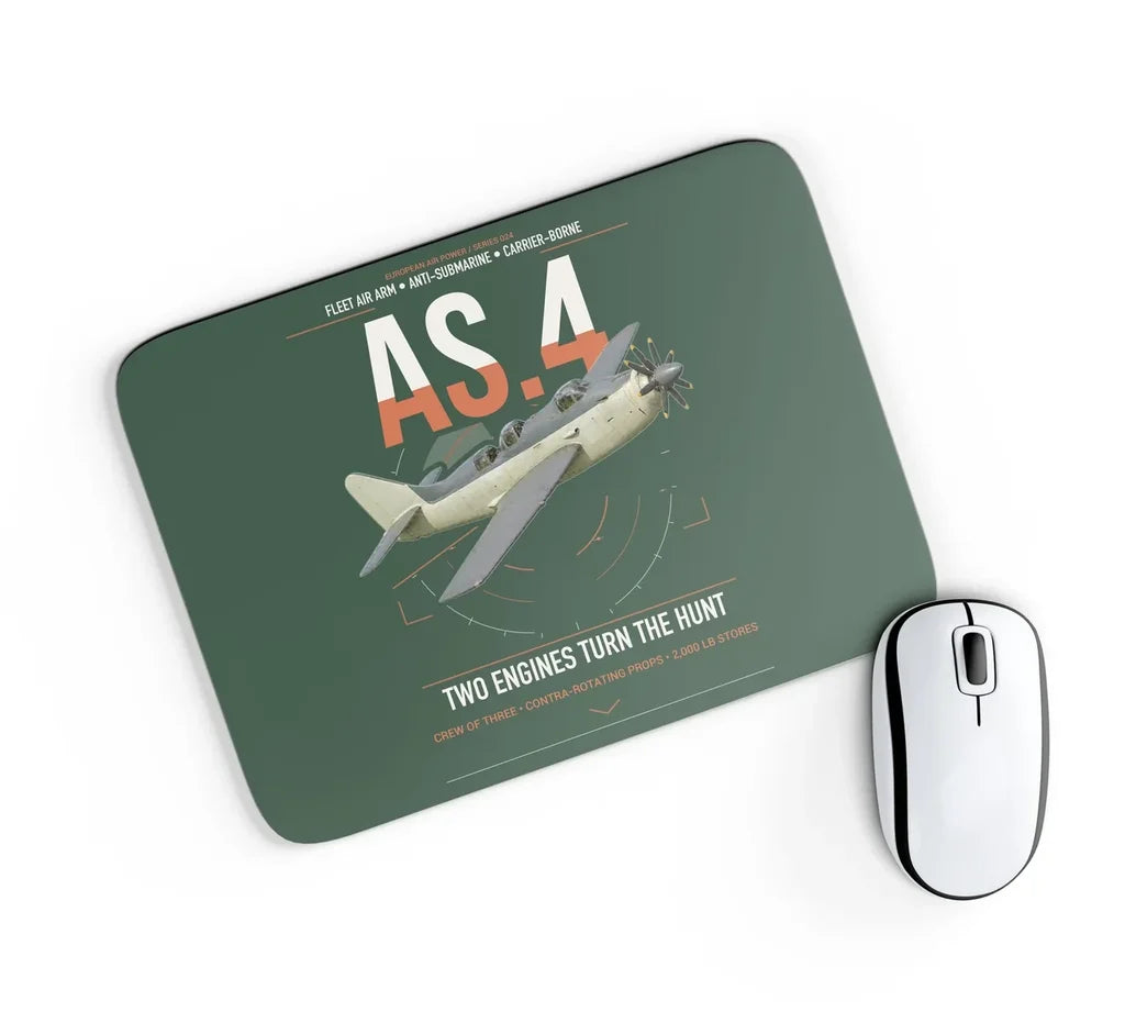 Fairey Gannet AS.4 design on dark green rectangle mouse pad