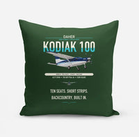 Thumbnail for Daher Kodiak 100 Series III design on dark green pillow