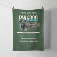 Thumbnail for PW6000 design on dark green towel