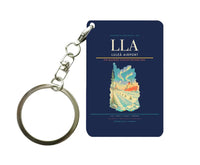 Thumbnail for Luleå Airport (LLA) design on navy blue key chain