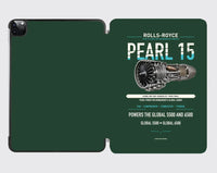 Thumbnail for PEARL 15 design on dark green ipad tablet case