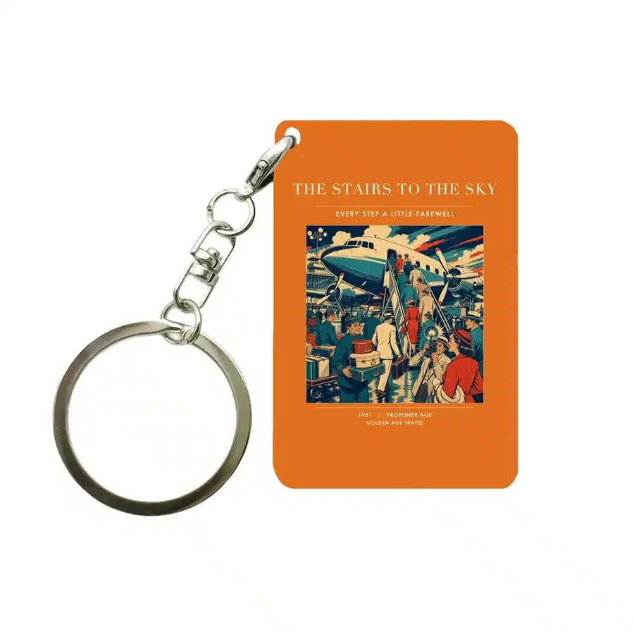 VINTAGE G4214 - The Stairs To The Sky - Designed Key Chain design on orange