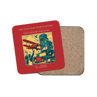 Thumbnail for The Grain Elevator Waypoint - Designed Coasters design on red 1-piece