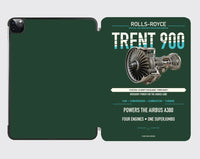 Thumbnail for TRENT 900 design on dark green ipad tablet case