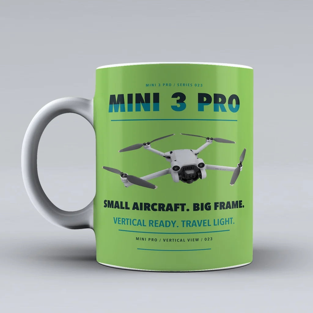 Mini 3 Pro Mug design on light green dji