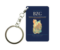 Thumbnail for Bydgoszcz Ignacy Jan Paderewski Airport (BZG) design on navy blue key chain