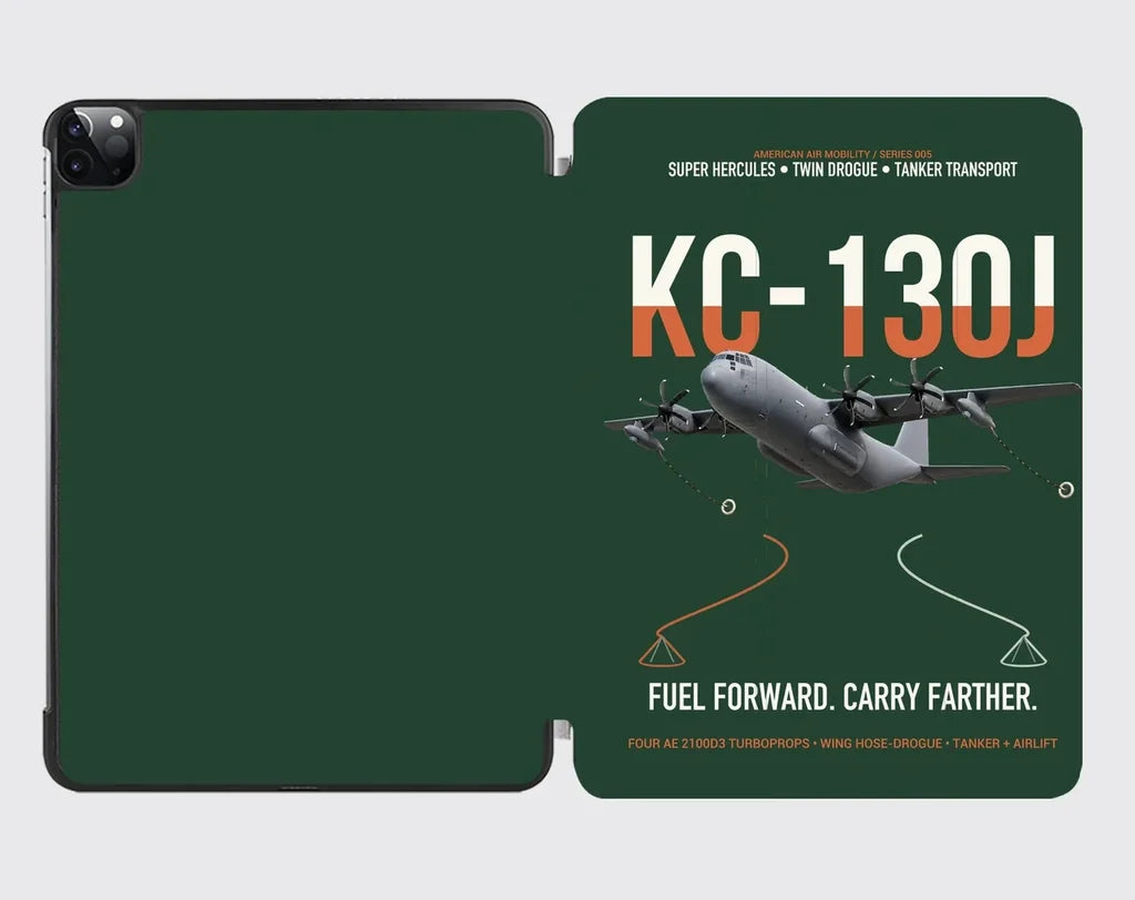 KC-130J SUPER HERCULES design on dark green ipad tablet case