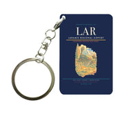 Thumbnail for Laramie Regional Airport (LAR) design on navy blue key chain